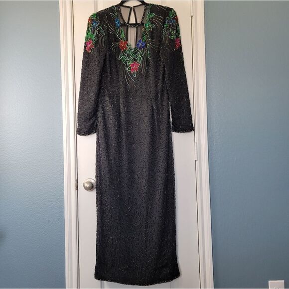 VINTAGE SCALA Beaded 80s Embellished Dress - Picture 3 of 16